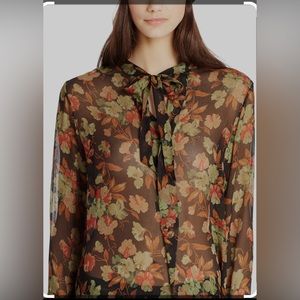 Ralph Lauren Sheer Flower silk shirt